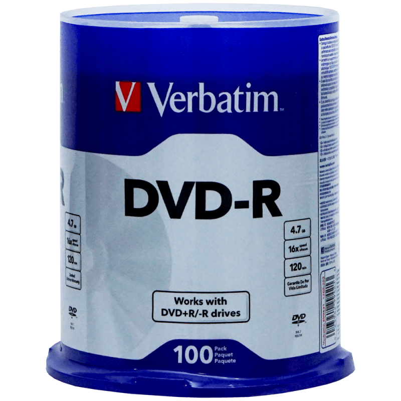 Dvd-r Verbatim 4.7 gb 100 buc